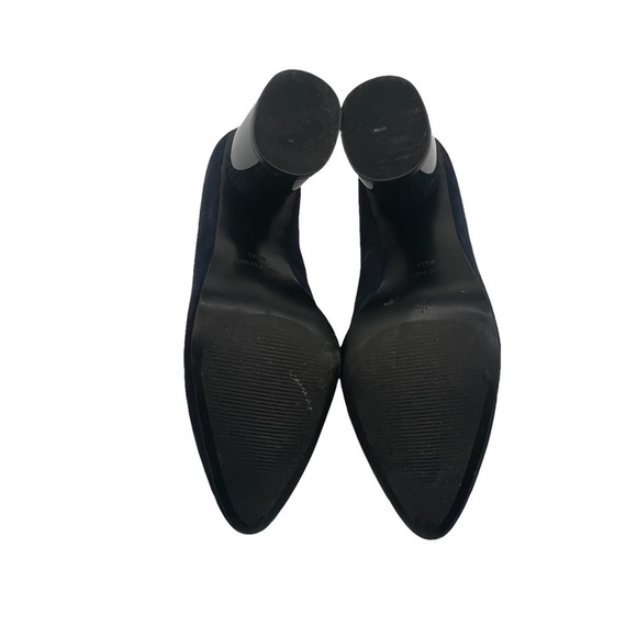 Nine West Blue Suede Pointed Toe Block Heels Size 9 1/2 Women’s - Picture 9 of 9